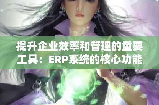 提升企业效率和管理的重要工具：ERP系统的核心功能解析