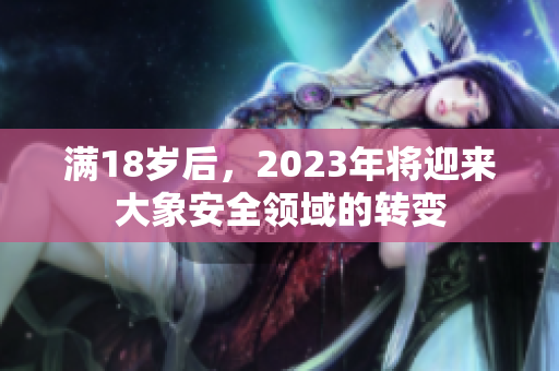 满18岁后，2023年将迎来大象安全领域的转变