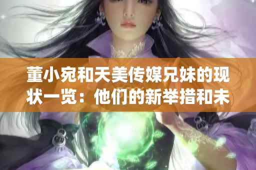 董小宛和天美传媒兄妹的现状一览：他们的新举措和未来计划(1)